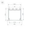 Профиль PLS-LOCK-Н25-FS-2000 ANOD (Arlight, Алюминий) 016446 - фото 3