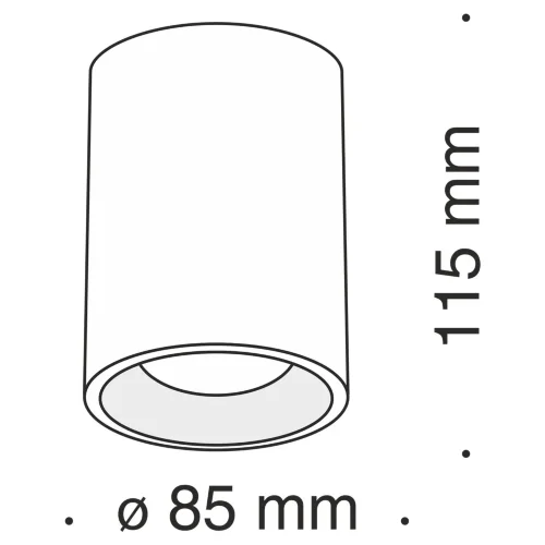 Потолочный светильник Изящность / Slim 1*GU10 10 Вт (Белый) C012CL-01W - фото 6