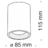 Потолочный светильник Изящность / Slim 1*GU10 10 Вт (Белый) C012CL-01W - фото 6