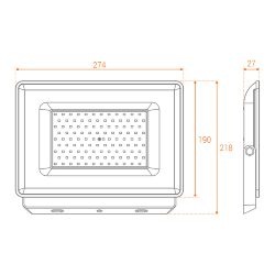 Светодиодный прожектор WOLTA WFL-100W/06 100Вт 5700К IP65