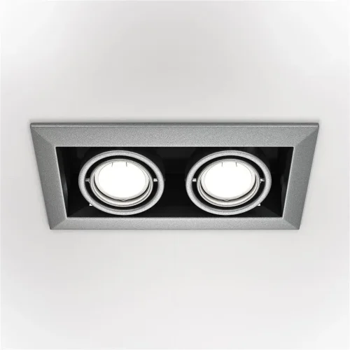 Встраиваемый светильник Metal Modern GU10 2x10Вт (Черный) - фото 6