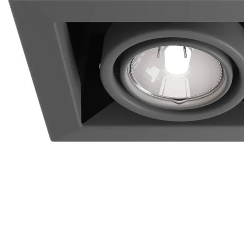 Встраиваемый светильник Металл Модерн / Metal Modern 2*GU10 10 Вт (Черный) DL008-2-02-S - фото 4