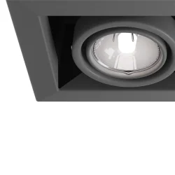 Встраиваемый светильник Металл Модерн / Metal Modern 2*GU10 10 Вт (Черный) DL008-2-02-S