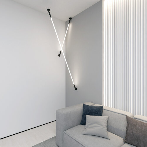 DK7505-BK Cветильник-трос в оплетке FLEX со светодиодом 5м 24V DC 86W 360° 3000К IP20 черный Цветопередача: &gt;90, Световой поток: 3850Лм. Фото 5