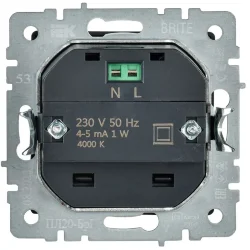 Подсветка светодиодная BRITE встраив. ПЛ20-БрГ механизм графит IEK BR-FL20-K53