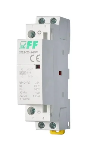Контактор модульный ST25-20-24 DC 2НО 2.2Вт 2мод. монтаж на DIN-рейку F&F EA13.001.022 - фото