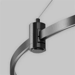 Подвесной набор с основанием под блок питания для круглого шинопровода Flarity черный (Черный)