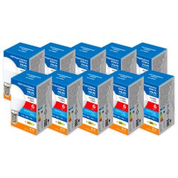 LED-G45-6W-6500K-E14-FR-SLS SET10 Лампа светодиодная, Форма шар, матовая, Серия Optima, Белый свет 4000K, Упаковка 10 штук