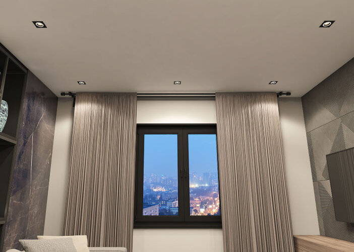 DK2061-BK Встраиваемый светильник IP 20, до 15 Вт, GU10, LED, черный, алюминий. Фото 3