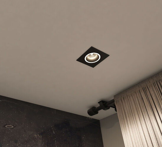 DK2061-BK Встраиваемый светильник IP 20, до 15 Вт, GU10, LED, черный, алюминий. Фото 4