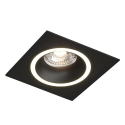 Встраиваемый светильник IP 20, до 15 Вт, GU10, LED, черный, алюминий, Denkirs DK2061-BK