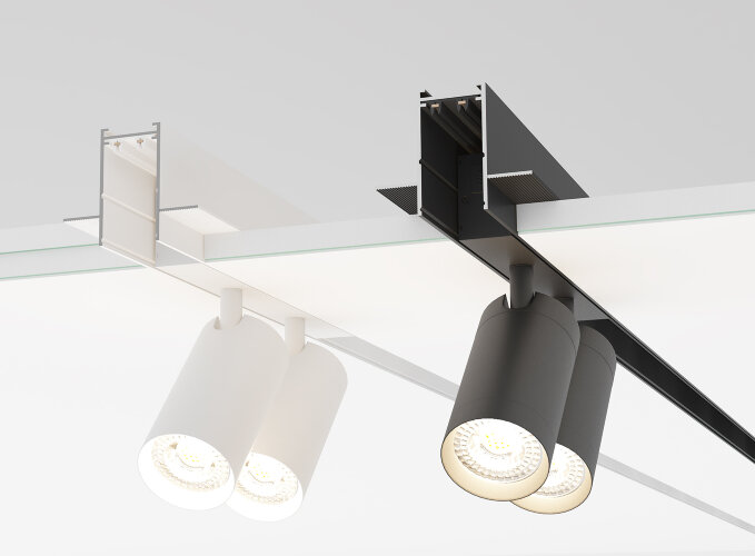 TR2013-WH Встраиваемый шинопровод SMART 3м под ГКЛ, белый. Фото 3