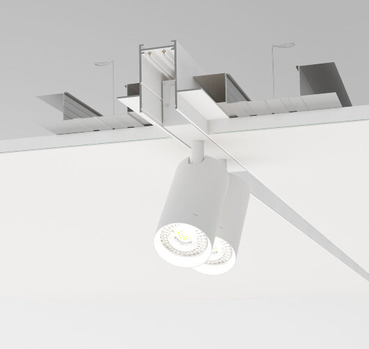 TR2013-WH Встраиваемый шинопровод SMART 3м под ГКЛ, белый. Фото 4