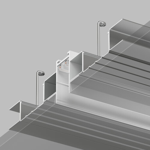 TR2013-WH Встраиваемый шинопровод SMART 3м под ГКЛ, белый. Фото 3