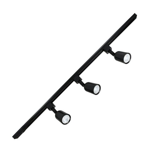 ULB-Q292 8W-4200К-K BLACK SET31 Светильник-прожектор светодиодный трековый, в составе набора из 3 штук на шинопроводе 1 м с коннектором, 1800 Лм, Белый свет 4200К, Корпус черный. - фото 1
