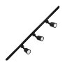 ULB-Q292 8W-4200К-K BLACK SET31 Светильник-прожектор светодиодный трековый, в составе набора из 3 штук на шинопроводе 1 м с коннектором, 1800 Лм, Белый свет 4200К, Корпус черный. - фото 1