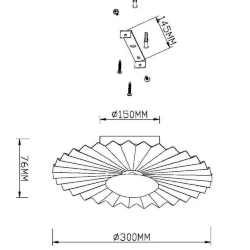 Настенный светильник (бра) Fiore 3000К 7Вт (Латунь)