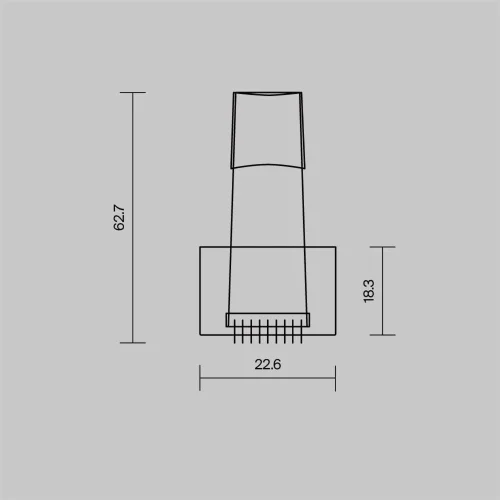 Комплект креплений (для профиля 50×35) 4 шт., ALM-5035T-MT 642036 (Серебро) - фото 3