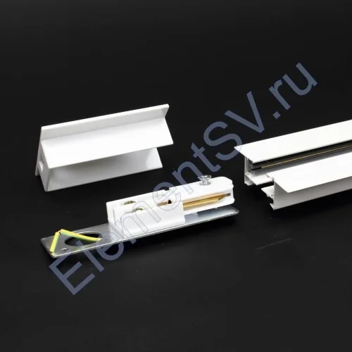 Трек для спотов встраиваемый 2L 2м NX46 (однофазный, 2 провода, белый) - фото 2.