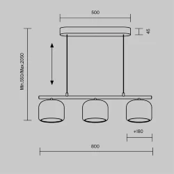 Подвесной светильник Spirito 3000K 14Вт (Золото)