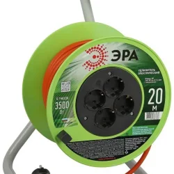Удлинитель на катушке 4х20м с заземл. RP-4e-3x1.5-20m ПВС 3х1.5 Эра Б0056101