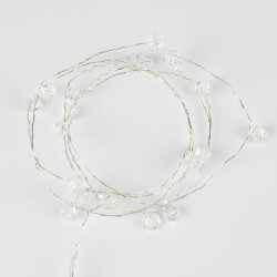 ULD-S1900-020-STB-2AA WHITE IP20 BEADS MINI Гирлянда светодиодная на батарейках 2AA не в-к, Бусины мини, 1.9м, 20 светодиодов, Белый свет, Провод прозрачный, TM Uniel