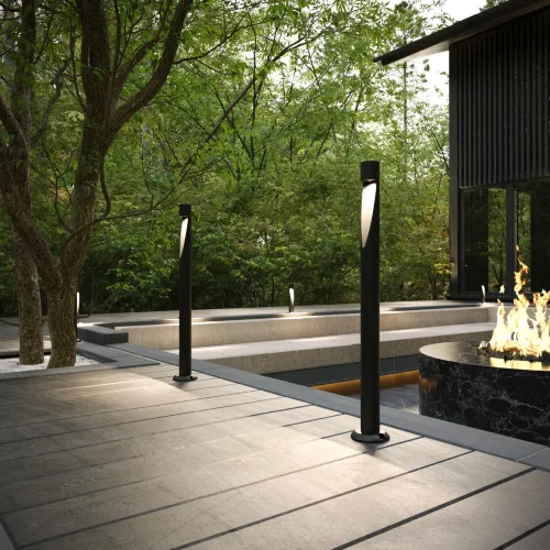 Светильник садово-парковый светодиодный Recess черный 35177/F черный - фото 3