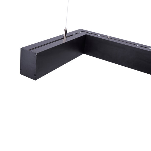 ULO-K19A 28W-4000K-Z30-120 IP40 BLACK Светильник линейный светодиодный подвесной, Зигзагообразный, профиль 50х70мм, Белый свет 4000K, 3000Лм, Алюминий, Цвет черный, TM Uniel - фото 7