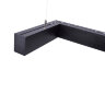 ULO-K19A 28W-4000K-Z30-120 IP40 BLACK Светильник линейный светодиодный подвесной, Зигзагообразный, профиль 50х70мм, Белый свет 4000K, 3000Лм, Алюминий, Цвет черный, TM Uniel - фото 7