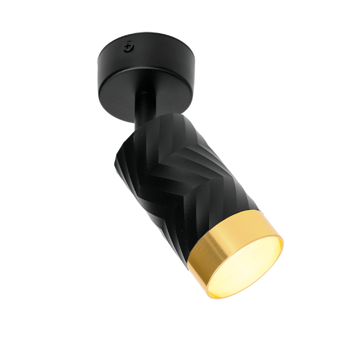Светильник WOLTA WSL-GU10/S09BG под лампу GU10 Черный / Золотой LINEA - фото 4.