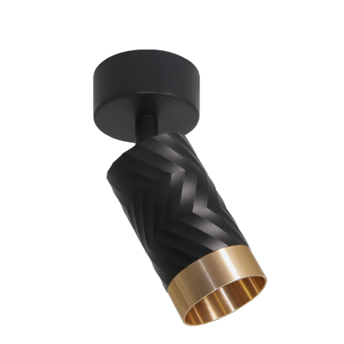 Светильник WOLTA WSL-GU10/S09BG под лампу GU10 Черный / Золотой LINEA - фото 5.