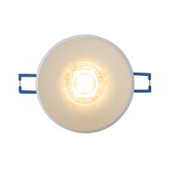 Встраиваемый светильник, IP 20, 10 Вт, GU10, белый, алюминий/пластик, Denkirs DK4031-WH