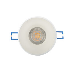 Встраиваемый светильник, IP 20, 10 Вт, GU10, белый, алюминий/пластик, Denkirs DK4031-WH