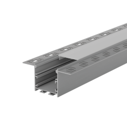 Профиль алюминиевый под шпатлевку WOLTA WAP-I-72/35/3000-A встраиваемый серый 72х35х3000мм
