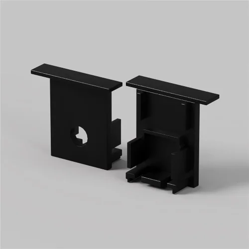 Комплект заглушек (для профиля 22×22) 2 шт., ALM-2222-B-EC 642051 (Черный) - фото 2