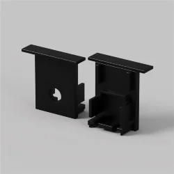 Комплект заглушек (для профиля 22×22) 2 шт., ALM-2222-B-EC 642051 (Черный)