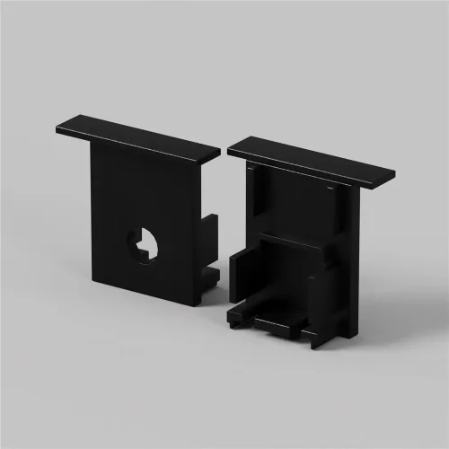 Комплект заглушек (для профиля 22x22) 2 шт., ALM-2222-B-EC 642051 (Черный) 642051 - фото 2