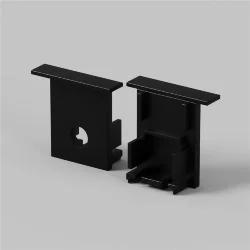 Комплект заглушек (для профиля 22x22) 2 шт., ALM-2222-B-EC 642051 (Черный) 642051