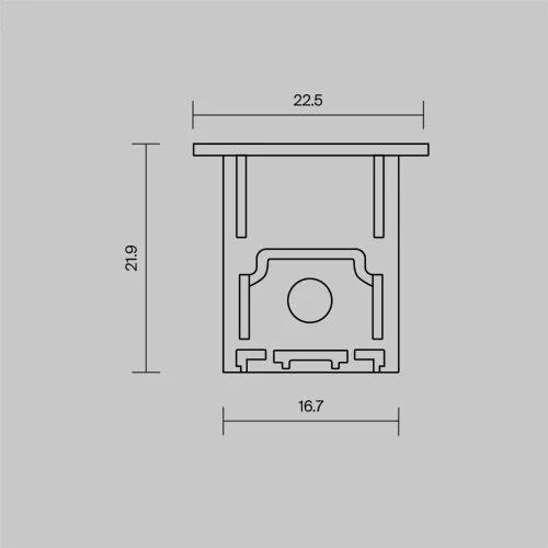 Комплект заглушек (для профиля 22x22) 2 шт., ALM-2222-B-EC 642051 (Черный) 642051 - фото 6