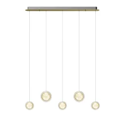 Подвесной светильник Pharao 3000К 33Вт (Черный и Латунь)