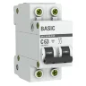 Выключатель автоматический модульный 2п C 63А 4.5кА ВА 47-29 Basic EKF mcb4729-2-63C - фото