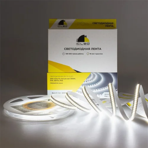 Светодиодная лента Class Premium, 2835, 240 led/m, white, 24V, IP33, RN17 - фото I