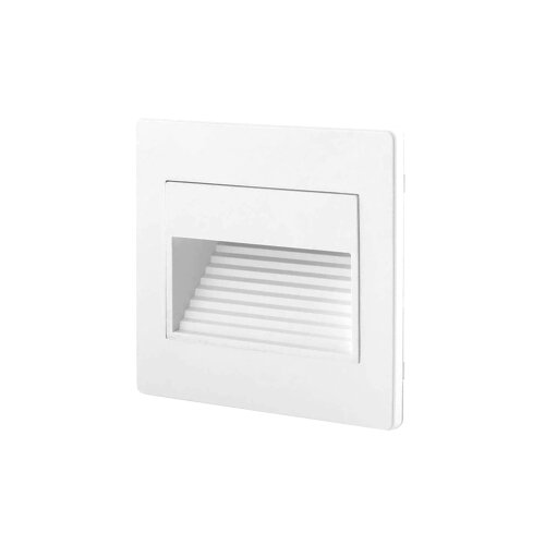 DK3050-WH Светильник встраиваемый в стену, IP 20, LED 3000, 1 Вт, белый, пластик.