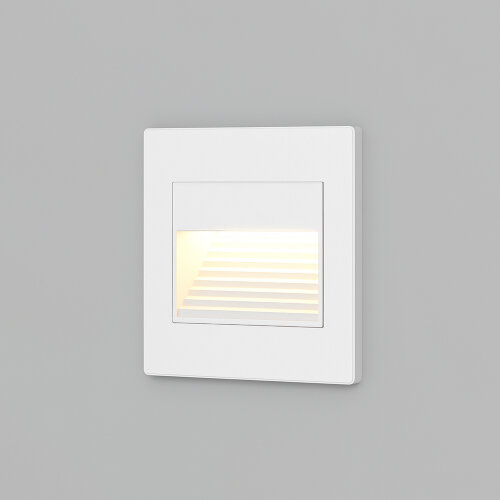 DK3050-WH Светильник встраиваемый в стену, IP 20, LED 3000, 1 Вт, белый, пластик.