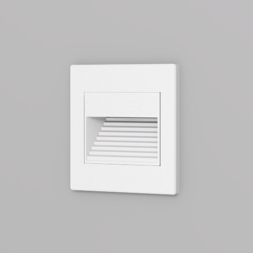 DK3050-WH Светильник встраиваемый в стену, IP 20, LED 3000, 1 Вт, белый, пластик. Фото 2