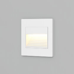 Светильник встраиваемый в стену, IP 20, LED 3000, 1 Вт, белый, пластик, Denkirs DK3050-WH