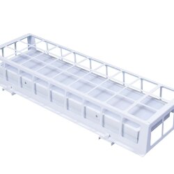 Накладной светодиодный светильник для спортзалов с защитной решеткой 40 Вт IP65 650х250х95 мм 4000К Опал