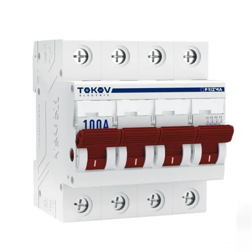 Выключатель нагрузки модульный 4п 100А PRIZMA TOKOV ELECTRIC TKE-PZ60-MDSI-4-100 - фото