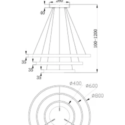 Подвесной светильник Rim 4000K 115Вт (Латунь)