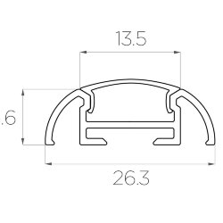 Профиль накладной алюминиевый LC-LP-0926-2 Anod